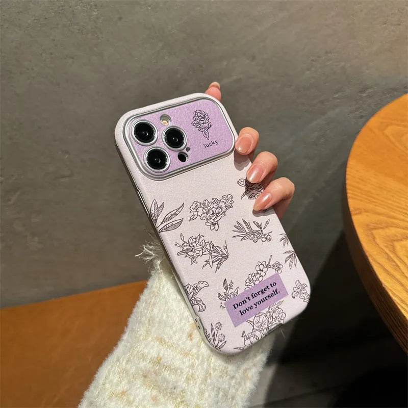 Women Feminine Floral Printed Silicone iphone case