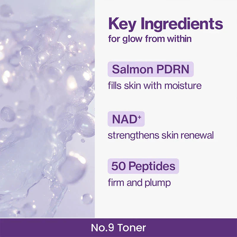 numbuzin No.9+ NAD+ PDRN Glow Boosting Toner 150ml