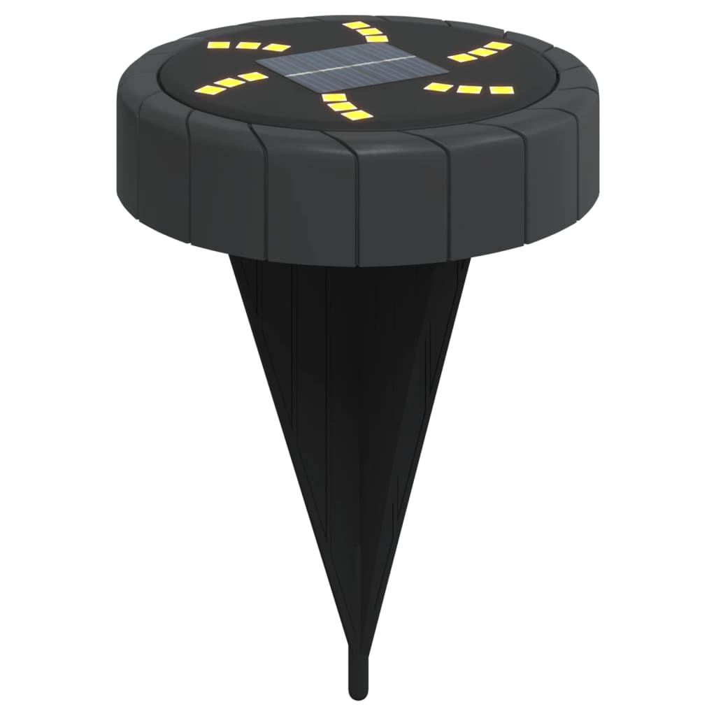 Solar Ground Lights with Ground Spike, 12 Pieces, Warm White