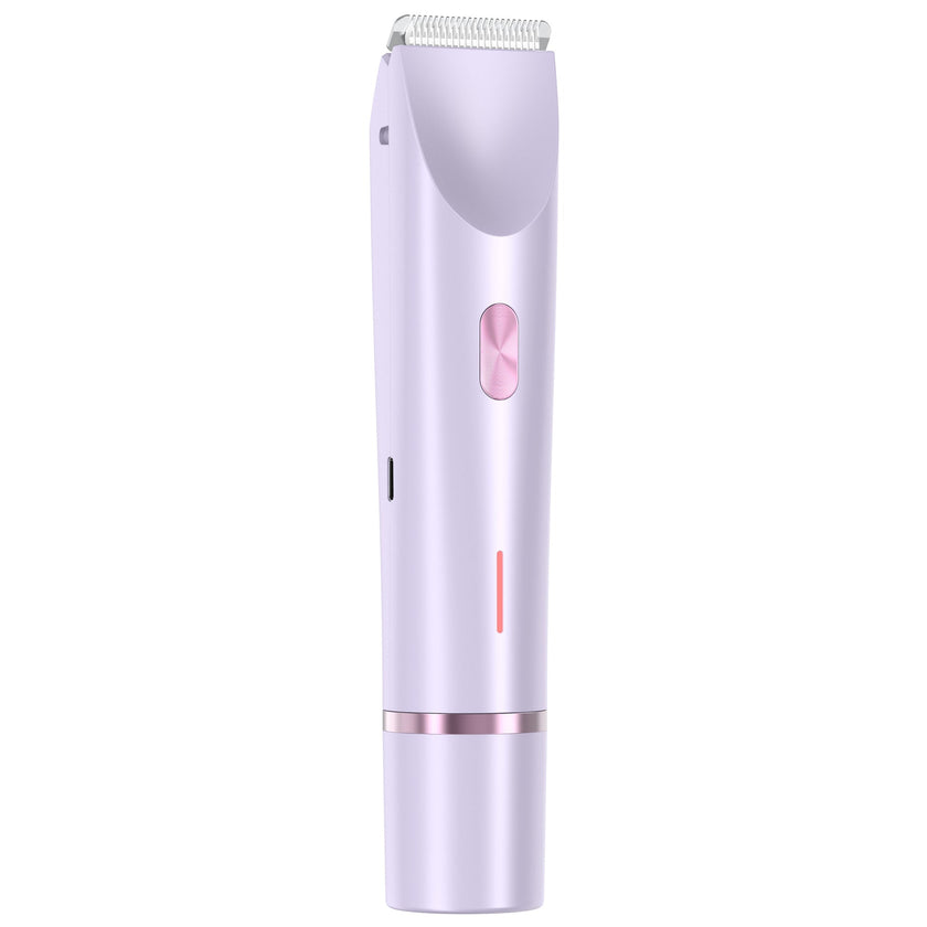 Women's 2-in-1 Electric Shaver & Bikini Trimmer – Wet/Dry Body Hair Razor (Pink, Blue, Purple)