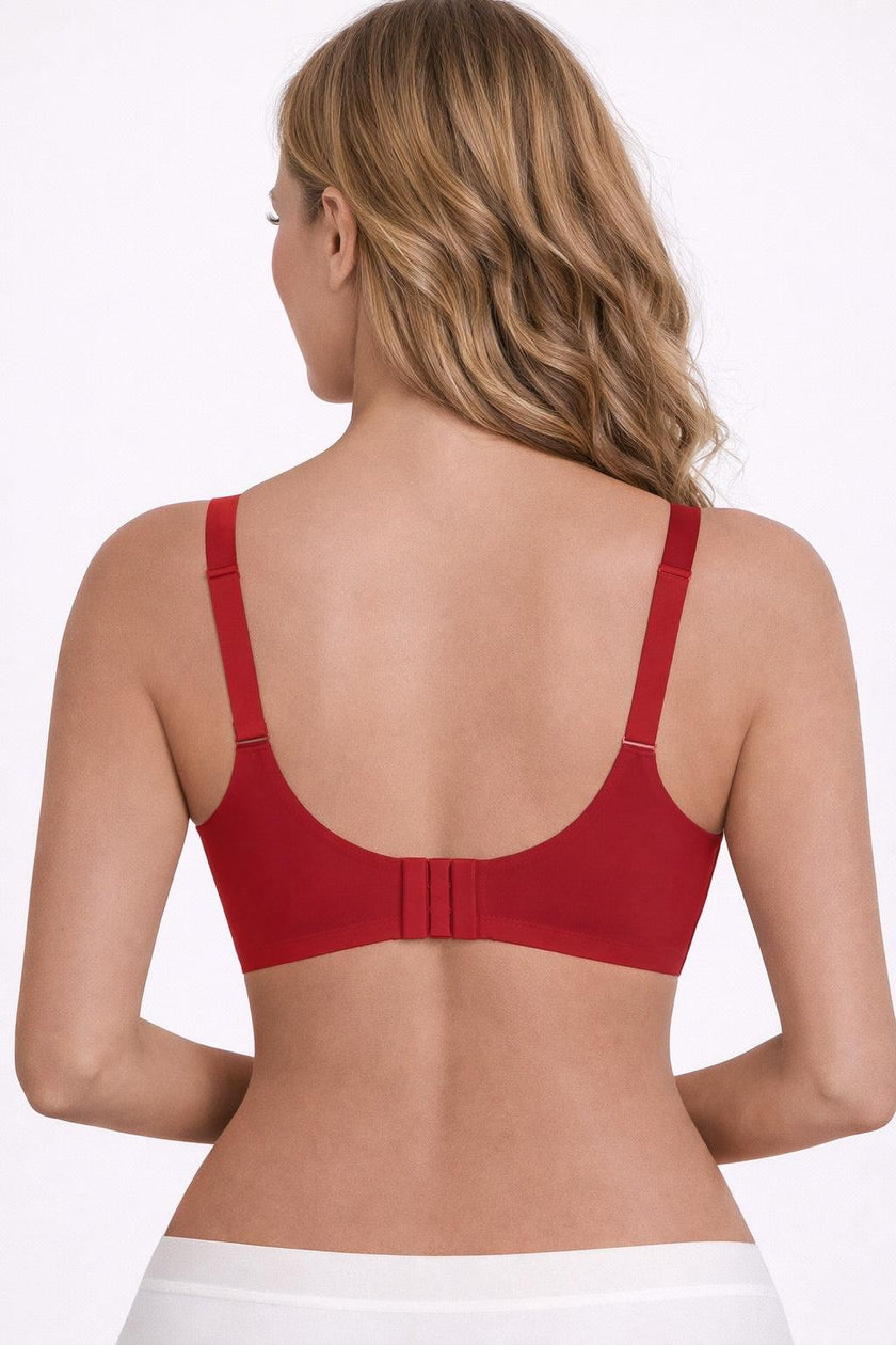Women's Deep V Wireless Seamless Push-Up Bralette for Everyday and T-Shirt Wear