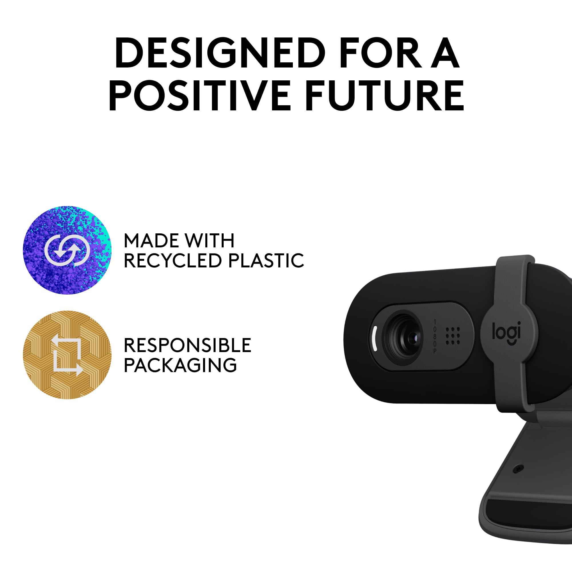 Logitech Brio 101 Full HD 1080p Webcam for Meetings, Streaming, Desktop, Laptop, PC - Built-in Mic, Shutter, Works with Zoom, Microsoft Teams, Nintendo Switch 2’s New GameChat Mode, USB-A,-Black 🍁 All In One Marketplace Canada