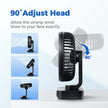 OCOOPA Small Desk Fan, 4000mAh Rechargeable USB Fan Battery Operated, 4 Speeds, 5'' Portable Table Fan with Strong Airflow Quiet, Detachable Grille, Mini Desktop Fan(Blue) 🍁 All In One Marketplace Canada
