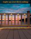 CANASUN Solar Deck Lights 16 Pack Solar Fence Light Solar Powered Outdoor Step Light IP65 Waterproof LED Pathway Light for Deck Fence Railing Garden Patio StairYard (Warm Light) 🍁 All In One Marketplace Canada