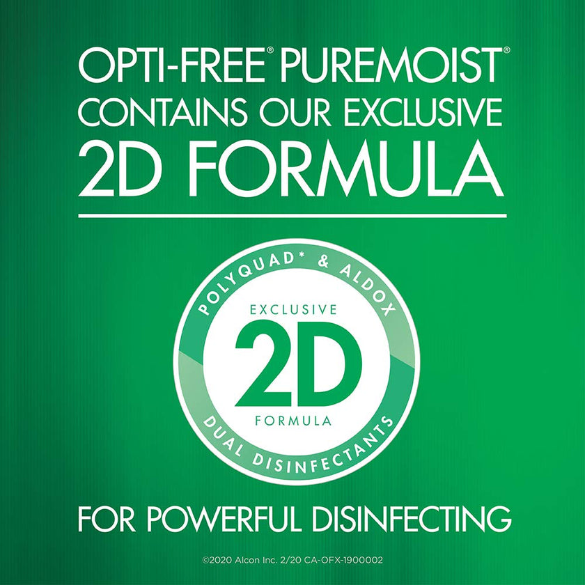 Opti-Free PureMoist with HydraGlyde Twin Pack, Multipurpose Contact Lens Solution, 2 x 300 ml 🍁 All In One Marketplace Canada