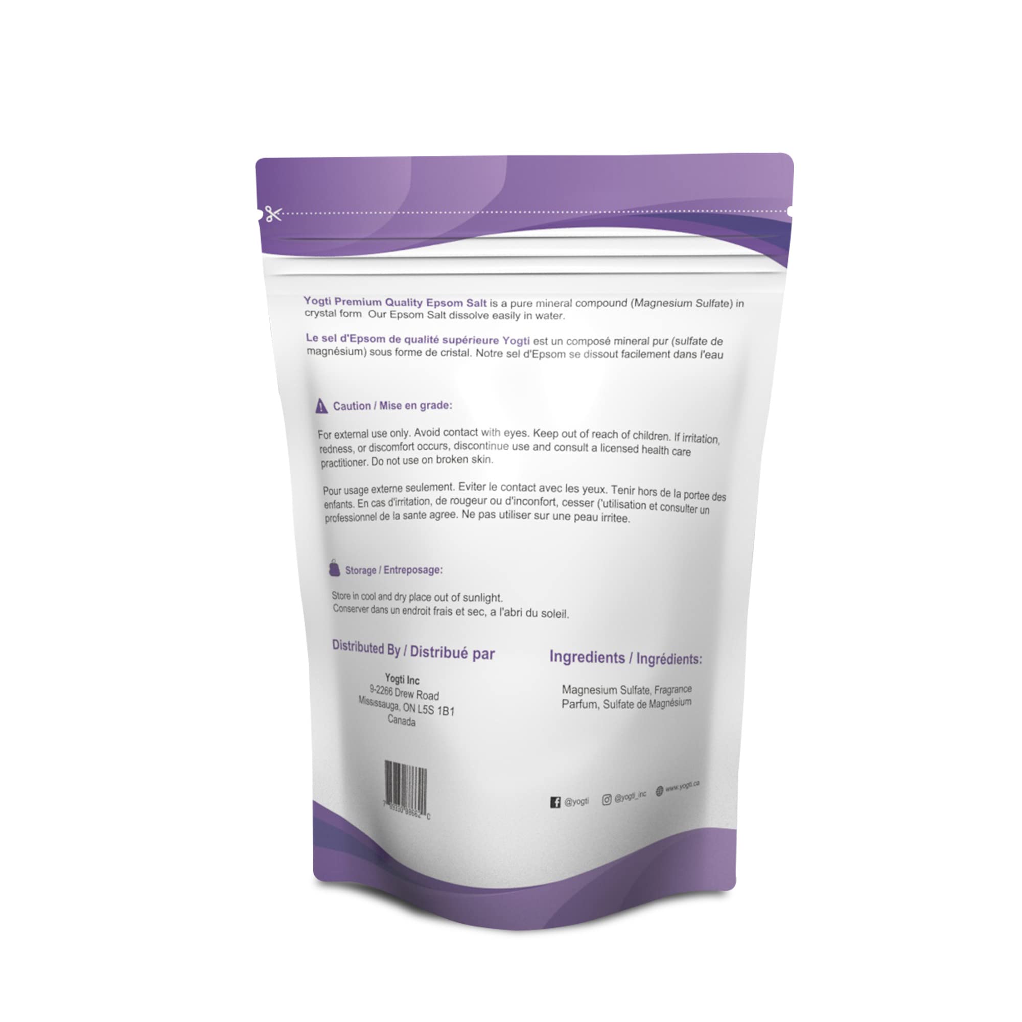 Yogti Epsom Bath Salt with Lavender Oil, 10 pound (Packaging May Vary) 🍁 All In One Marketplace Canada