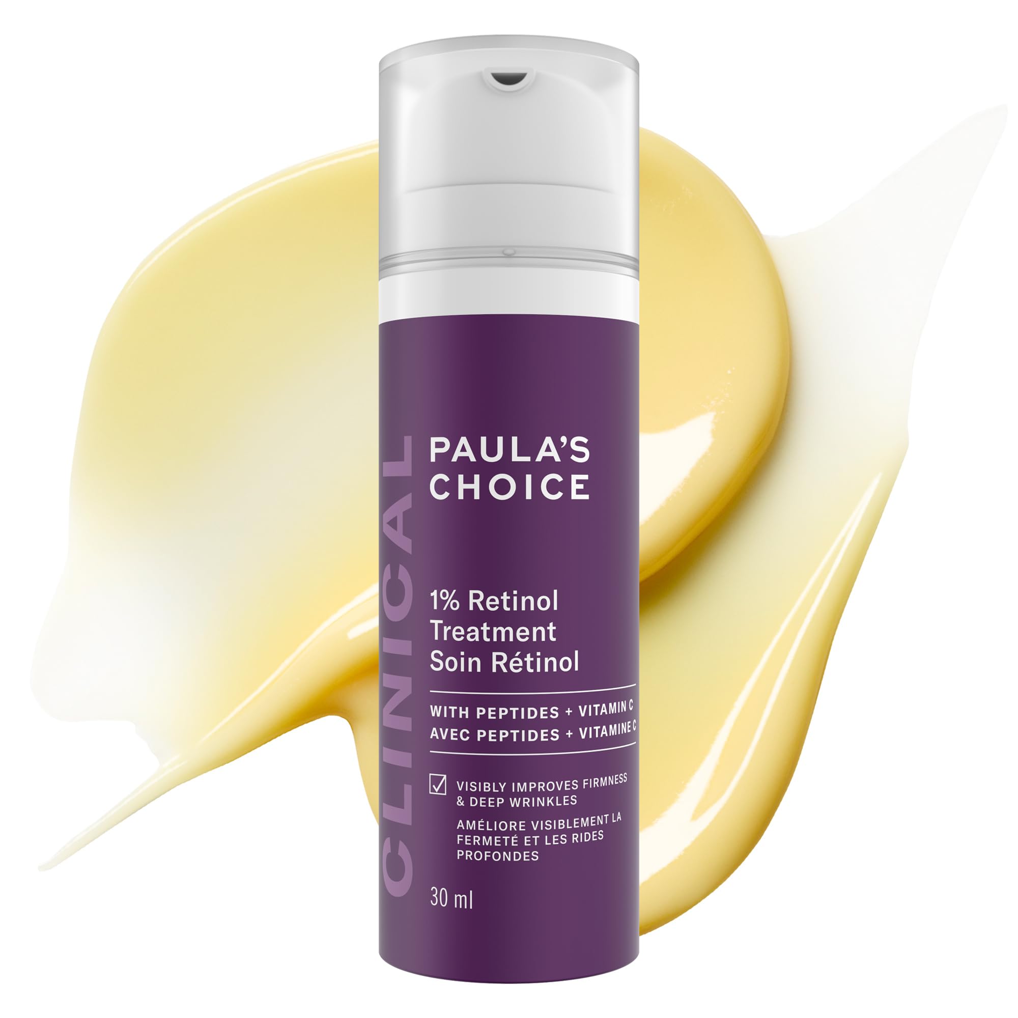 Paula's Choice CLINICAL 1% Retinol Treatment Cream with Peptides, Vitamin C & Licorice Extract, Anti-Aging Treatment for Wrinkles & Loss of Firmness, Fragrance-Free, 30 mL 🍁 All In One Marketplace Canada