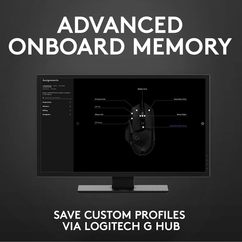 Logitech G502 Hero High Performance Wired Gaming Mouse, Hero 25K Sensor, 25,600 DPI, RGB, Adjustable Weights, 11 Programmable Buttons, On-Board Memory, PC/Mac, Black 🍁 All In One Marketplace Canada
