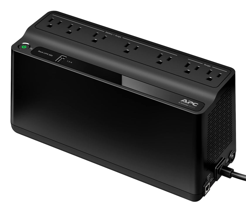 APC UPS Battery Backup & Surge Protector with USB Charger, 600VA APC Back-UPS (BE600M1) 🍁 All In One Marketplace Canada