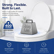 Elongated Toilet Seat, Not Round, Slow Close, White Plastic, 18.5” 🍁 All In One Marketplace Canada