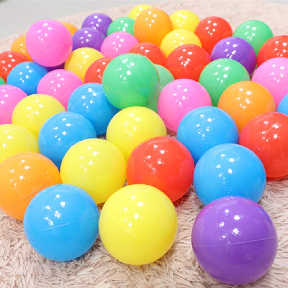 Wonder Space Soft Pit Balls, Chemical-Free Crush Proof Plastic Ocean Ball, BPA Free with No Smell, Safe for Toddler Ball Pit/Kiddie Pool/Indoor Baby Playpen, Pack of 100, (Mix - Primary) 🍁 All In One Marketplace Canada