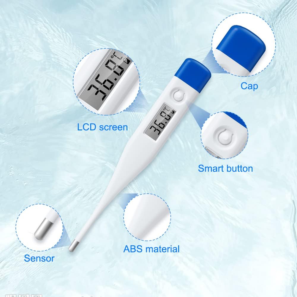 Berrcom Digital Thermometer for Adults and Kids, Oral and Underarm Thermometer for Fever with 30 Seconds Fast Reading, C/F Switchable Rectal Thermometer for Babies 🍁 All In One Marketplace Canada