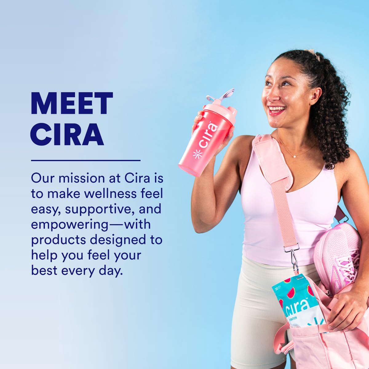 Cira Hydration Electrolytes Packets - Cira x Alicia McCarvell's Electrolyte Powder Sugar Free w Himalayan Salt, Daily On-the-Go Hydration Packets for Dehydration Relief - Very Grapeful, 20 Servings 🍁 All In One Marketplace Canada
