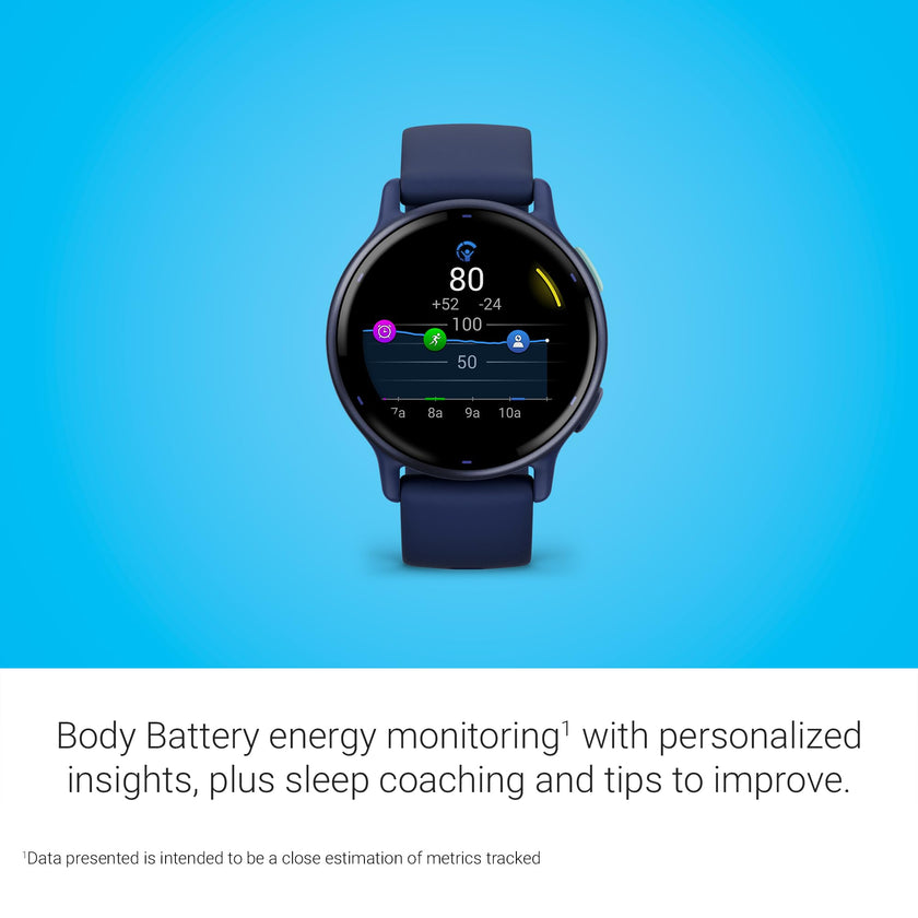 Garmin vívoactive 5, Health and Fitness GPS Smartwatch, AMOLED Display, Up to 11 Days of Battery, Navy 🍁 All In One Marketplace Canada