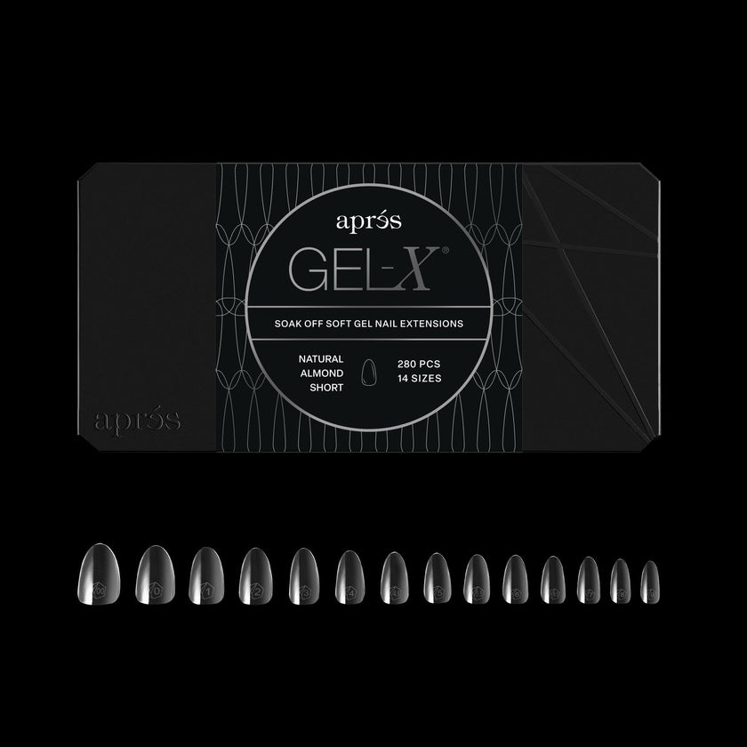 APRÉS Gel-X® Almond Box of Nail Tips | 280 Soft Gel Nail Tips, 14 Sizes 00-9 | Half-sizes Included (Natural Almond Short, 280 Count) 🍁 All In One Marketplace Canada