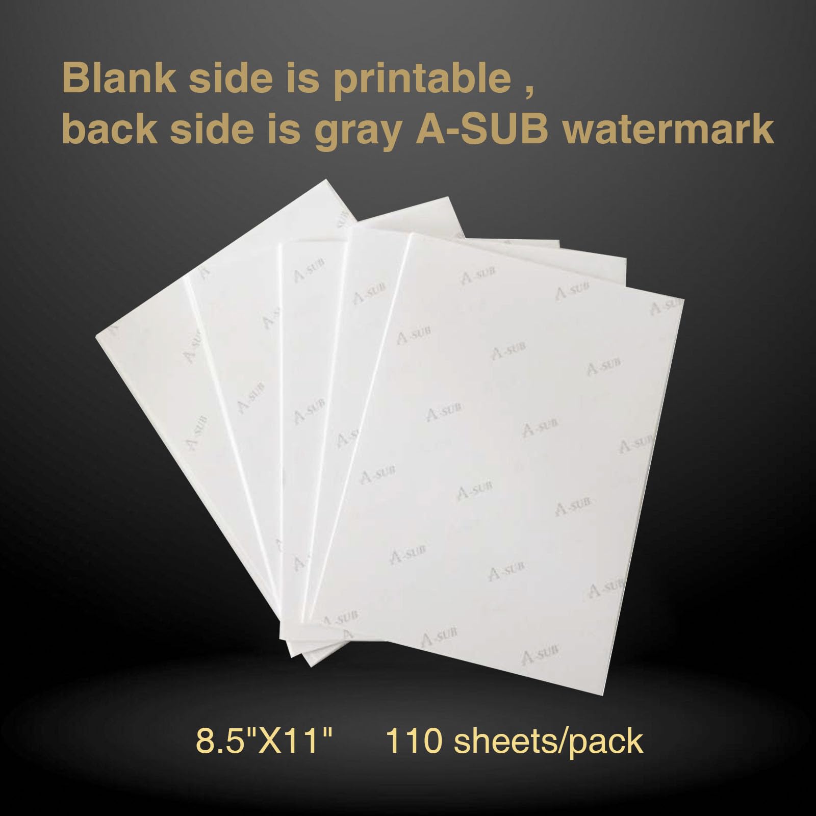 A-SUB Sublimation Paper 8.5x11 Inch 110 Sheets ONLY Compatible with Sublimation Printer and Sublimation Ink 125g 🍁 All In One Marketplace Canada
