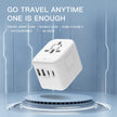 VYLEE Universal International Power Travel Plug Adapter, 5 in 1 European Travel Plug Adapter W/ 3.5A 2xUSB-A and 2xUSB C Wall Charger and Worldwide AC Outlet for Europe USA UK AUS Asia (White) 🍁 All In One Marketplace Canada