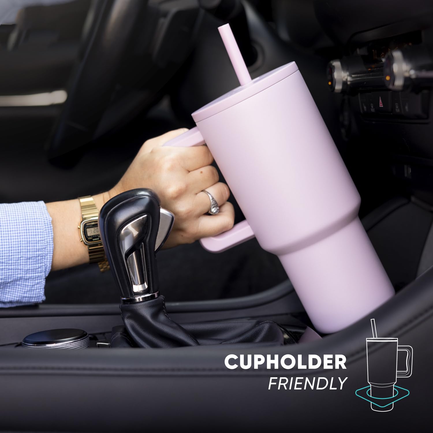 Simple Modern Tumbler with Handle and Straw | 40oz | Pink 🍁 All In One Marketplace Canada