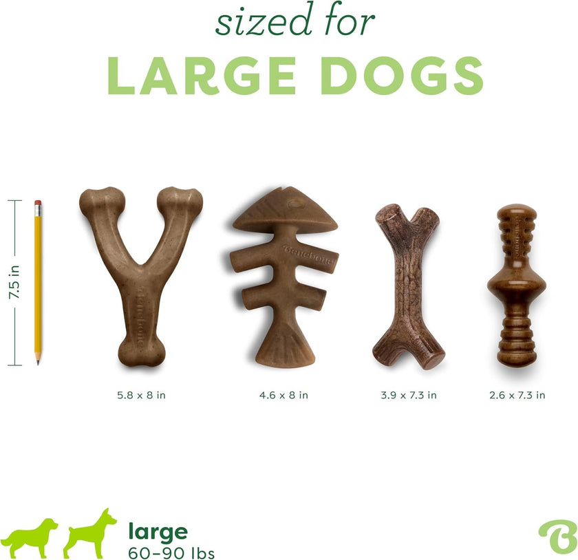 Benebone Large 4-Pack Dog Toys for Aggressive Chewers – Under 90 lbs 🍁 All In One Marketplace Canada