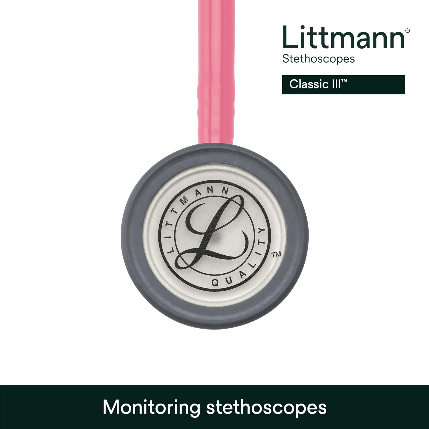 3M Littmann Classic III Monitoring Stethoscope, 5633, More Than 2X as Loud*, Weighs Less**, Stainless Steel Chestpiece, 69 cm (27