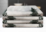 Mantto Canadian Smoky Mountain Cliff Outdoor Idyllic Photo Art Shower Curtain, National Parks Home Decor Curtain, Waterproof Polyester Fabric Bathroom Shower Curtain with Hooks 72