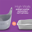 Litter Genie Cat Litter Box in Flexible Plastic with Handles, High Walls 🍁 All In One Marketplace Canada