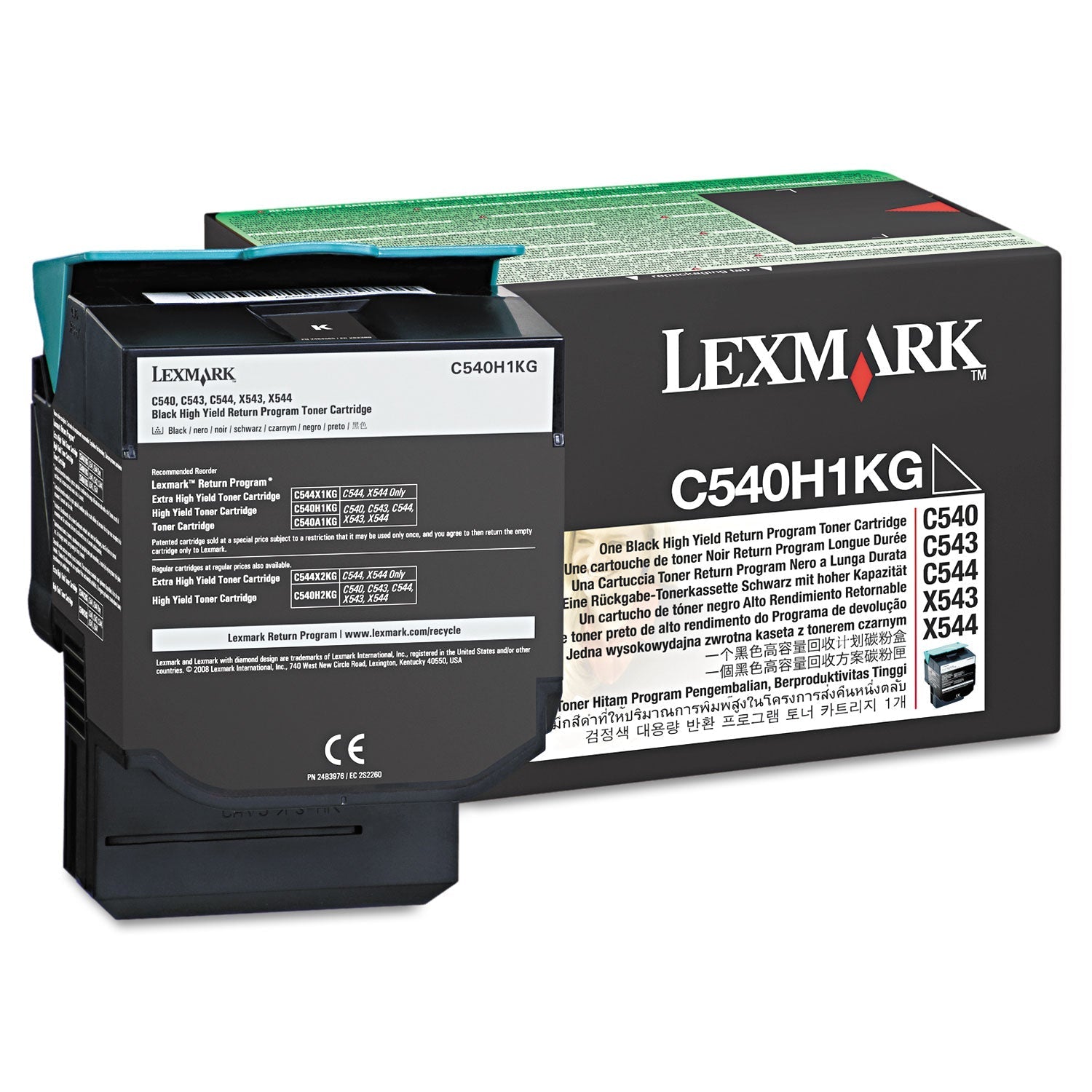 Lexmark C540H1KG Black High Yield Return Program Toner Cartridge