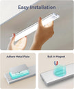 Under Cabinet Lighting, LED Motion Sensor Light Indoor, 2200mAh USB Rechargeable Closet Lights Battery Operated, Stick On Magnetic Wireless Dimmable Under Counter Lights for Kitchen, Stairs (2 Pack) 🍁 All In One Marketplace Canada
