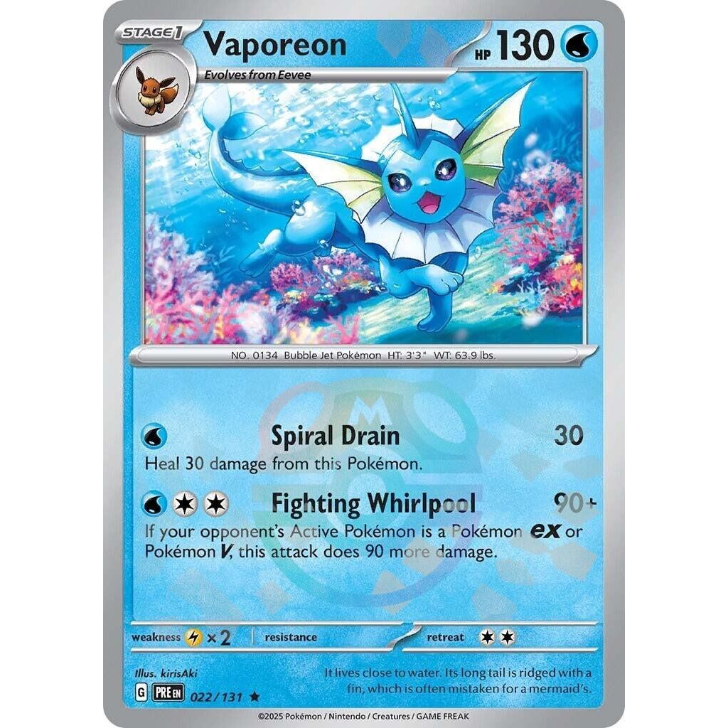 Vaporeon (Master Ball Pattern) (022/131) (PRE)