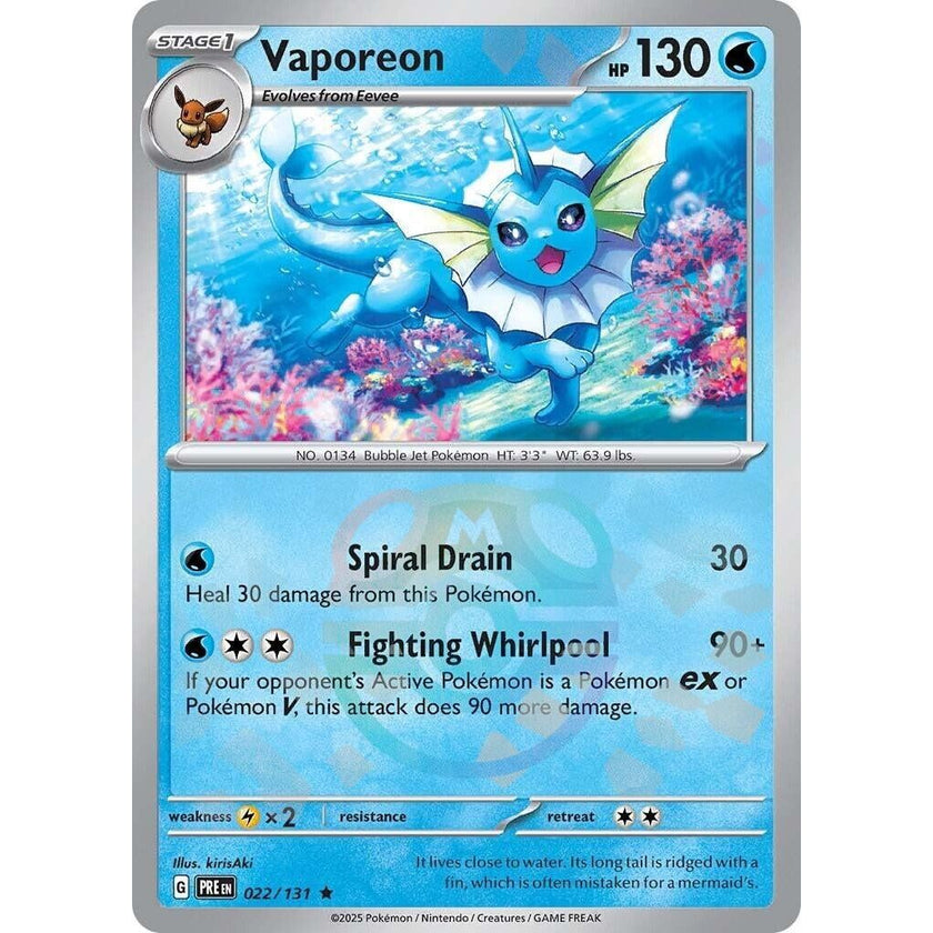 Vaporeon (Master Ball Pattern) (022/131) (PRE)