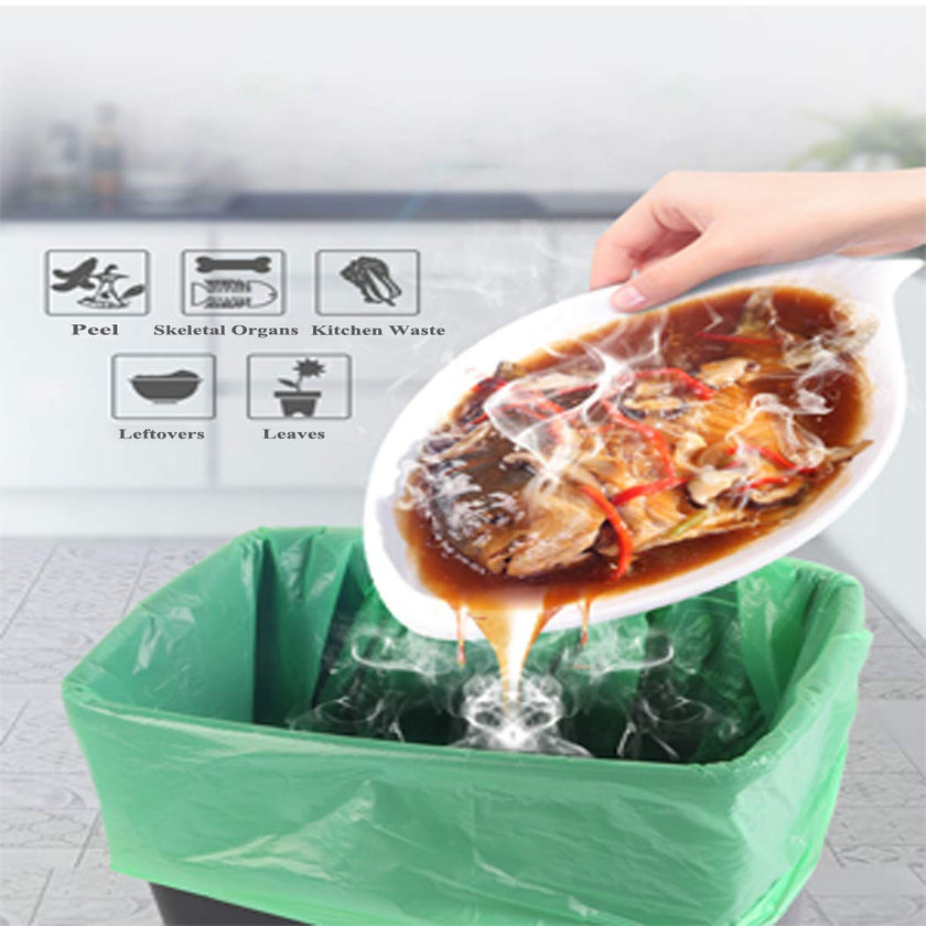 Compostable Garbage Bags, 10L (2.6 Gallon) – 150 Small Disposable Bags, PSM Starch-Based, Green – for Kitchen, Bathroom, Bedroom, Office 🍁 All In One Marketplace Canada