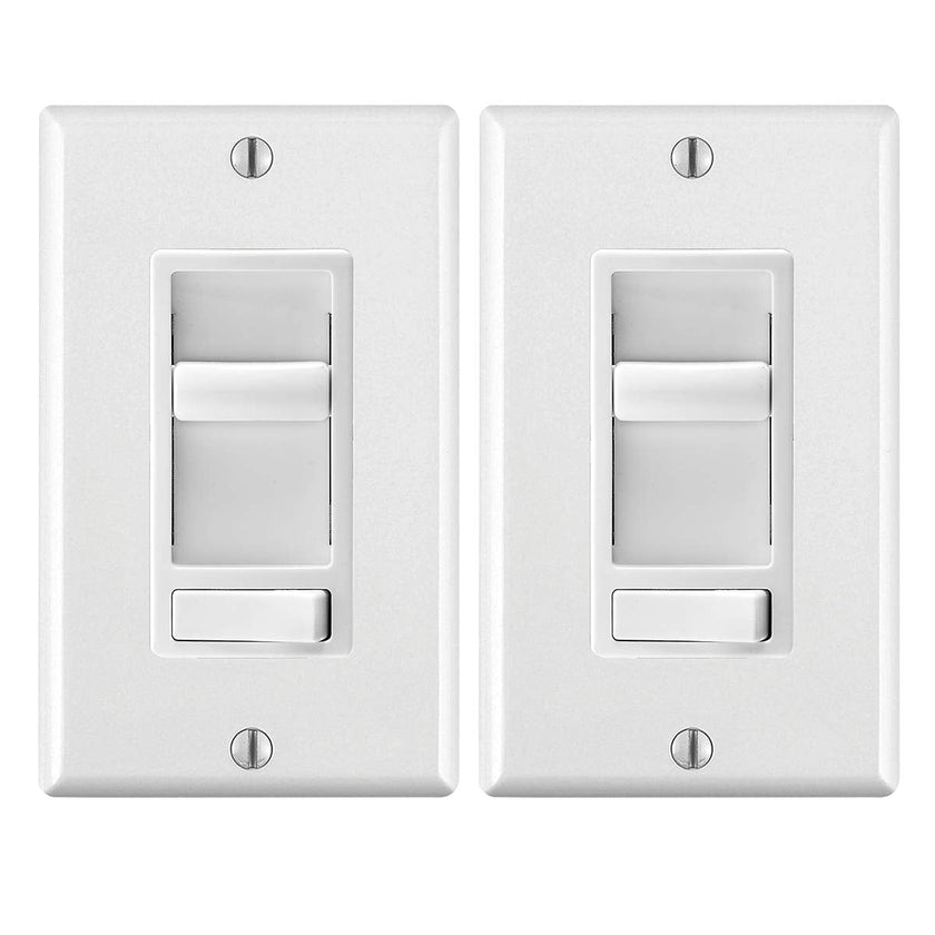 Leviton 2-Pack SureSlide Dimmer Switch for Dimmable LED, Halogen and Incandescent Bulbs, 6674-2PK, White 🍁 All In One Marketplace Canada