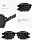 SOJOS Trendy Rectangle Polarized Sunglasses Womens Mens, Small Retro Fashion Thin Slim Square Sunnies SJ2610, Black/Grey 🍁 All In One Marketplace Canada