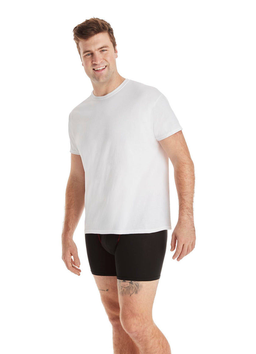 Hanes Mens ComfortSoft 4 Pack Cotton Crewneck T-Shirt. Undershirts, White, X-Large US 🍁 All In One Marketplace Canada