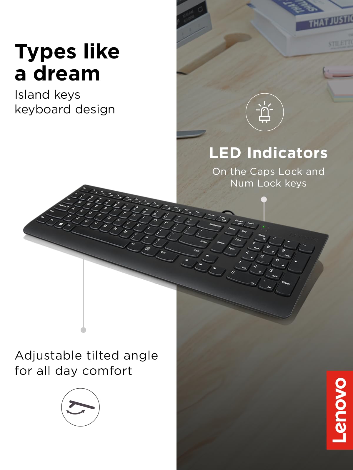 Lenovo 300 USB Wired Keyboard, Black 🍁 All In One Marketplace Canada