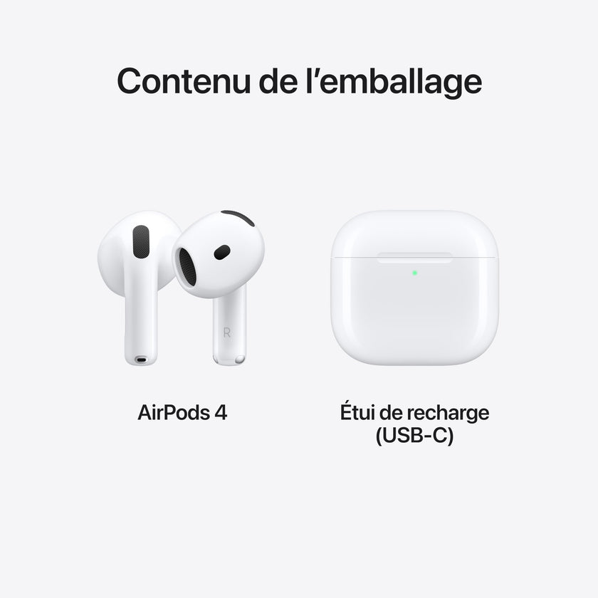 Apple AirPods 4 Wireless Earbuds, Bluetooth Headphones, Personalized Spatial Audio, Sweat- and Water-Resistant, USB-C Charging Case, H2 Chip, Up to 30 Hours of Battery Life 🍁 All In One Marketplace Canada