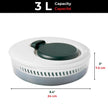Starfrit Collapsible Salad Spinner 3L Capacity - Compact Storage - Basket Doubles as Colander - Bowl Can Be Used For Serving 🍁 All In One Marketplace Canada