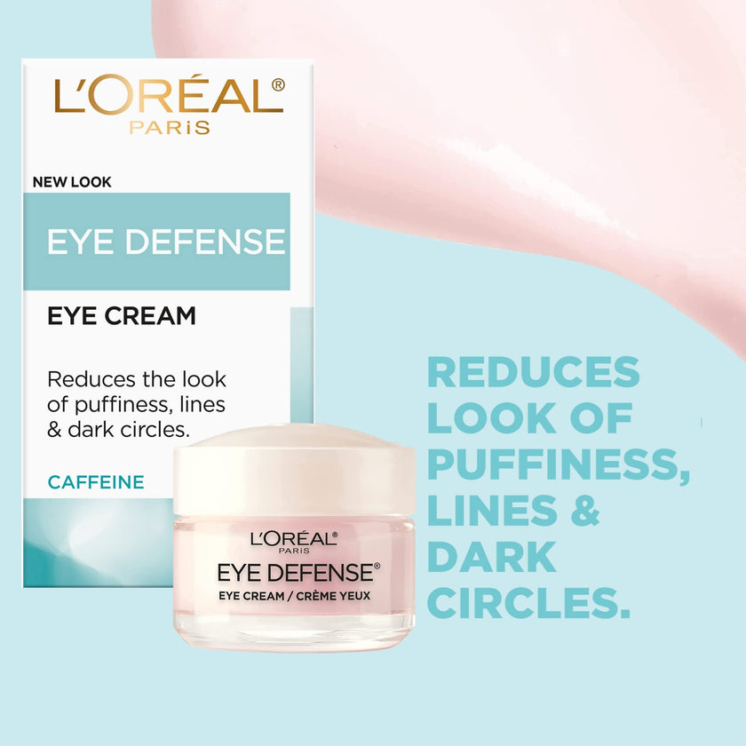 L'Oreal Paris Caffeine Eye Cream, with Hyaluronic Acid and Caffeine to Reduce look of Under Eye Wrinkles and Reduce Appearance of Puffiness, For Sensitive Skin, 15ml 🍁 All In One Marketplace Canada