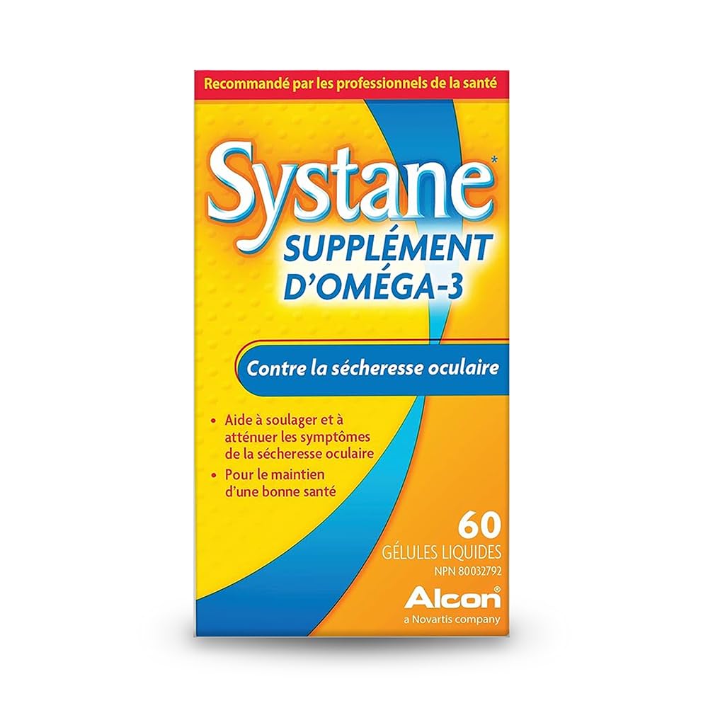 Systane Omega-3 Supplement for Dry Eyes, Eye Supplement for Adults, Tear Film Support, Tear film Support, Ocular Supplement for Dry Eyes - 60 Liquid Gels 🍁 All In One Marketplace Canada