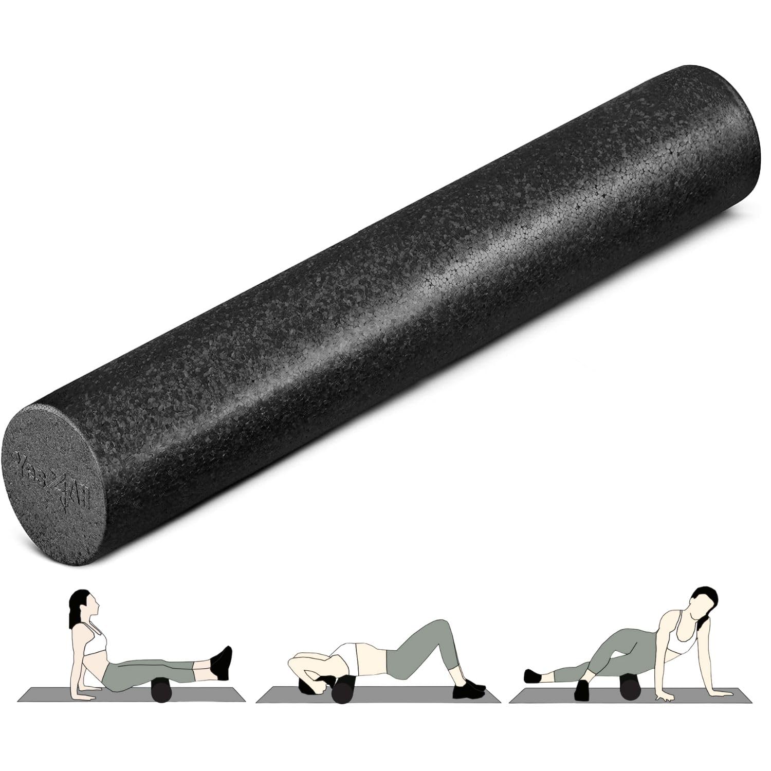 Yes4All EPP Exercise Foam Roller – Extra Firm High Density Foam Roller – Best for Flexibility and Exercises (36 inch, Black) 🍁 All In One Marketplace Canada