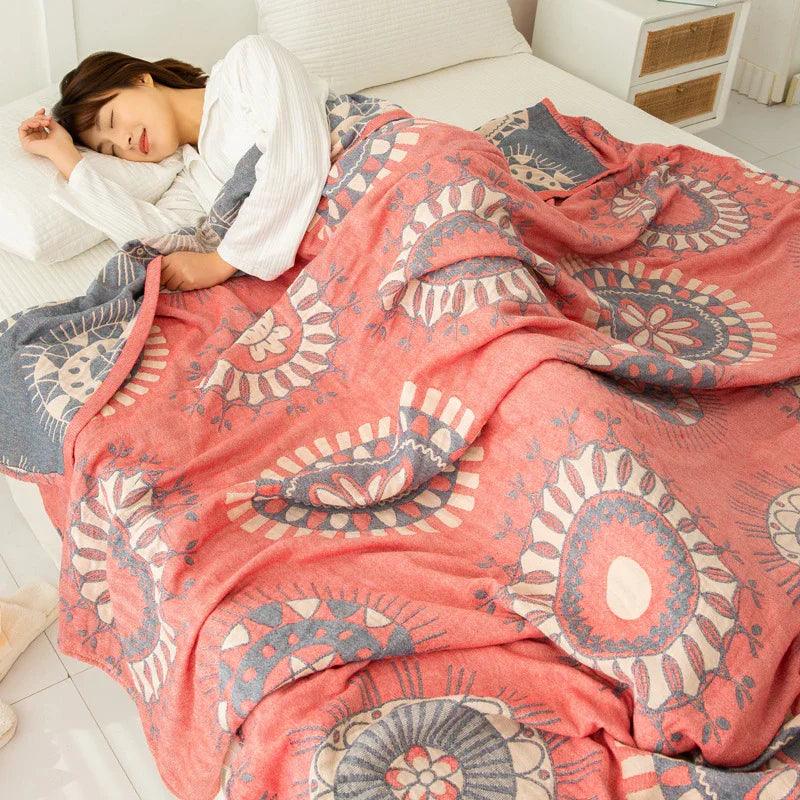 Cotton Four-layer Gauze Towel Blanket Air Conditioning Blanket Thin Duvet