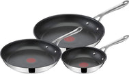 Jamie Oliver by Tefal Cooks Direct, Stainless Steel Pan Set, Frying Pans Nonstick Set 3 Pcs (20/24/28cm) (8/9/11 Inches), Induction Cookware with Even Heating 🍁 All In One Marketplace Canada