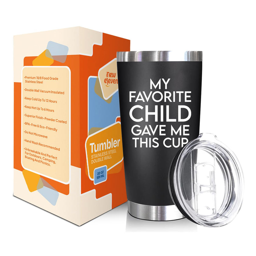 NewEleven Fathers Day Gift for Dad - Birthday Gift for Dad from Kids - Gifts for Husband - Birthday Present Ideas for Father from Daughter, Son - 20 Oz Tumbler 🍁 All In One Marketplace Canada