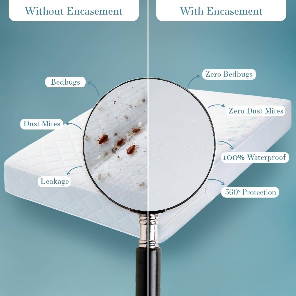 Utopia Bedding Zippered Mattress Encasement Queen - 100% Waterproof and Bed Bug Proof Mattress Protector - Absorbent, Six-Sided Mattress Cover 🍁 All In One Marketplace Canada