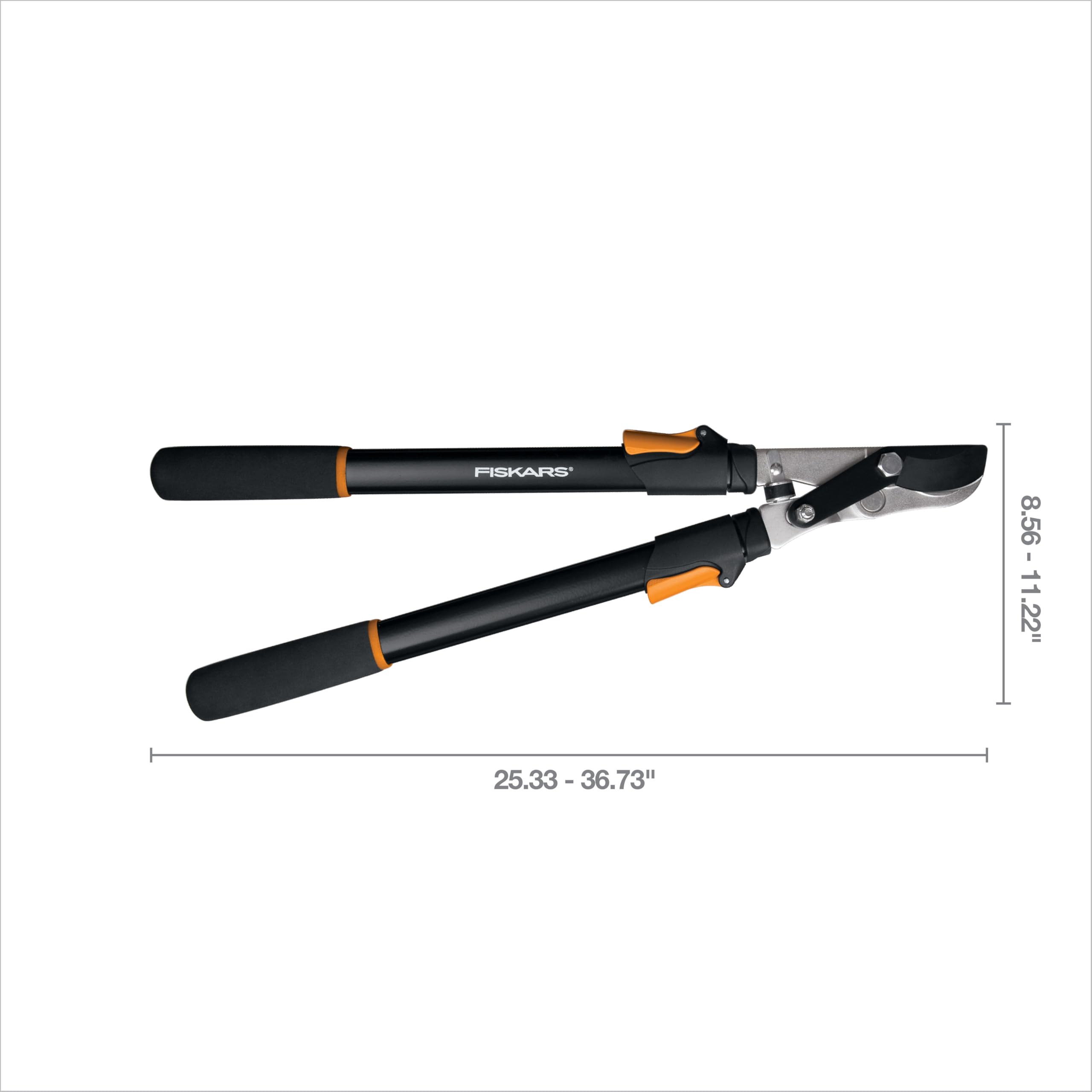 Fiskars Power-Lever Extendable Lopper, 2X Cutting Power, Precision-Ground Blade, 25