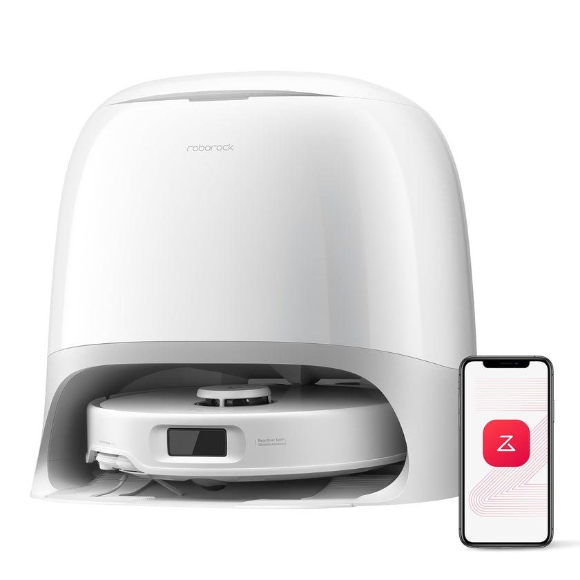 roborock Qrevo Curv S5X Robot Vacuum and Mop, 18,500Pa Suction, Zero-Tangling Design, FlexiArm Side Brush & Mop, Smart Obstacle Avoidance, Self-Washing & Drying, Self-Emptying, Perfect for Carpet 🍁 All In One Marketplace Canada