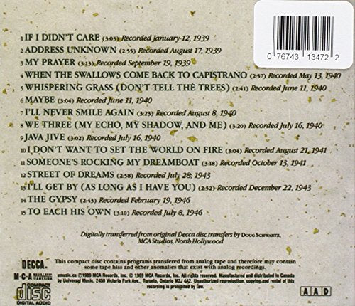 Greatest Hits of the Ink Spots (CD-Used)