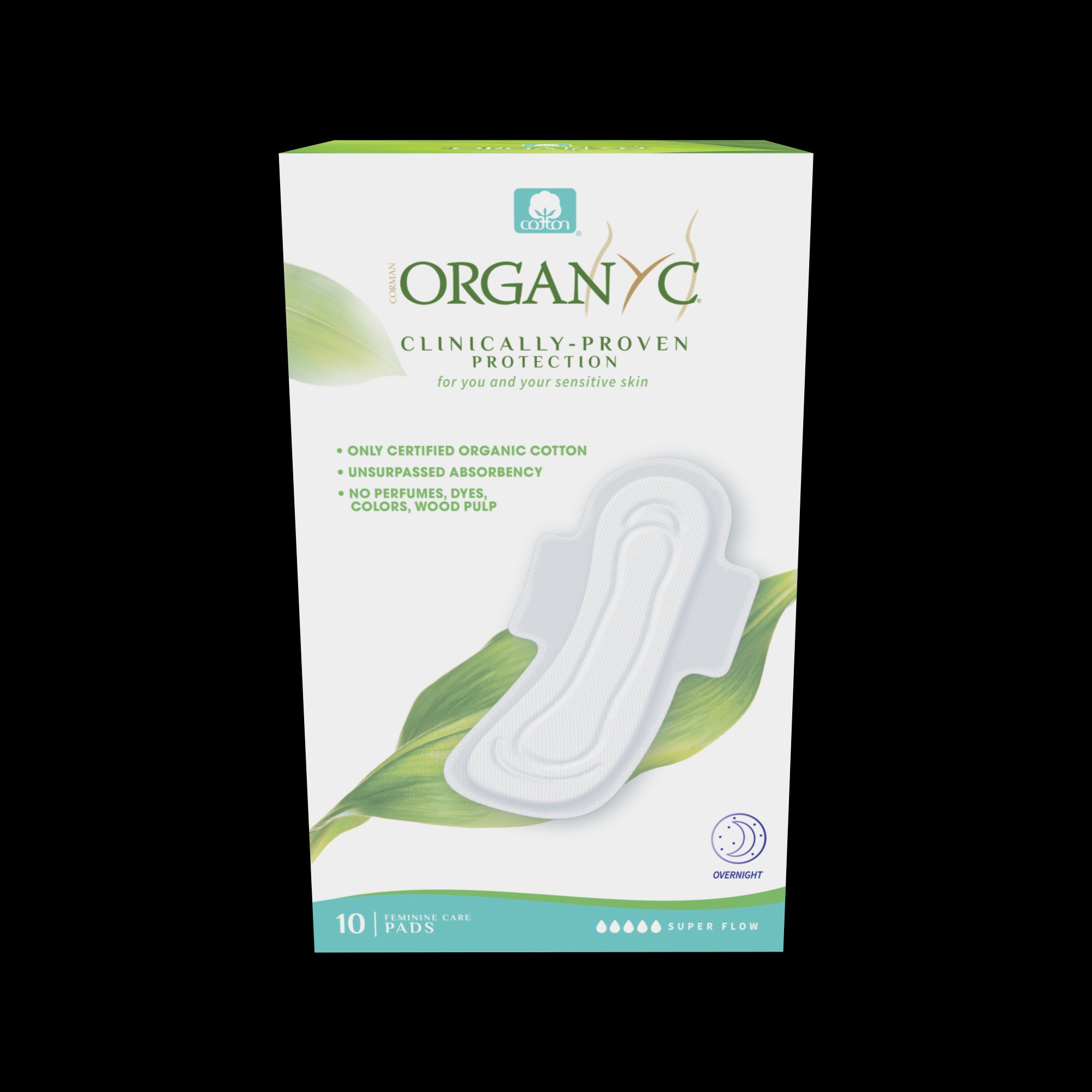 Organyc - Pads - Heavy Flow W/Wings Folded (10ct)