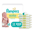 Pampers Baby Wipes Sensitive Perfume Free 12X Pop-Top Packs, 1 Pack (Count of 1008) 🍁 All In One Marketplace Canada