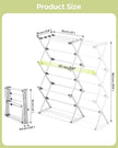 APEXCHASER Clothes Drying Rack, Expandable Drying Rack Clothes, Collapsible 3 Tiers Foldable Laundry Rack Indoor, for Baby Clothe Towels Bibs, White, 37.6inch 🍁 All In One Marketplace Canada